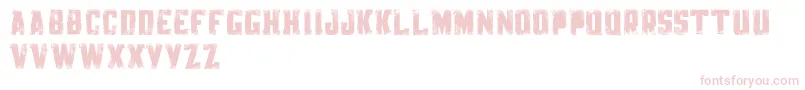 fuente KnackpackStdDistroyDemo – Fuentes Rosadas Sobre Fondo Blanco