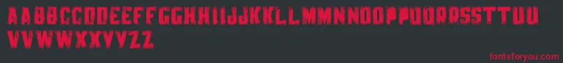 KnackpackStdDistroyDemo Font – Red Fonts on Black Background