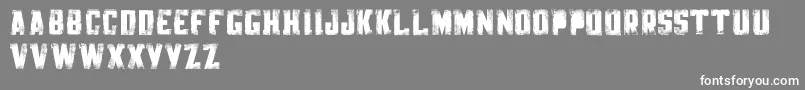 KnackpackStdDistroyDemo Font – White Fonts on Gray Background