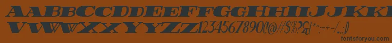 FatestHighItalic Font – Black Fonts on Brown Background