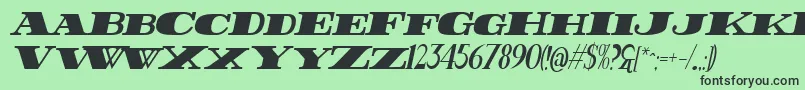 FatestHighItalic Font – Black Fonts on Green Background