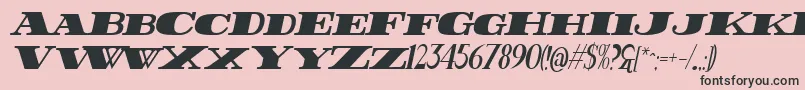 フォントFatestHighItalic – ピンクの背景に黒い文字