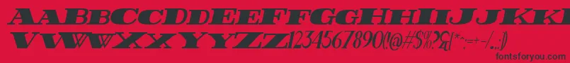 FatestHighItalic Font – Black Fonts on Red Background