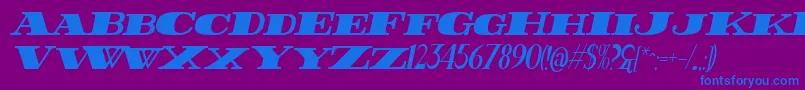 Police FatestHighItalic – polices bleues sur fond violet