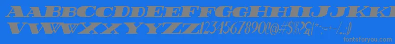 FatestHighItalic Font – Gray Fonts on Blue Background