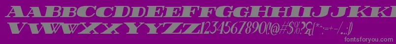 fuente FatestHighItalic – Fuentes Grises Sobre Fondo Morado