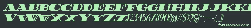 FatestHighItalic Font – Green Fonts on Black Background