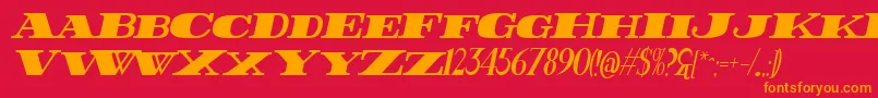 fuente FatestHighItalic – Fuentes Naranjas Sobre Fondo Rojo