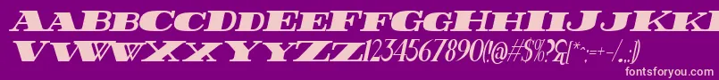 FatestHighItalic Font – Pink Fonts on Purple Background