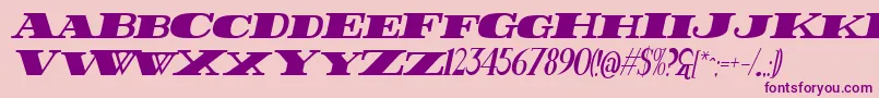 FatestHighItalic Font – Purple Fonts on Pink Background