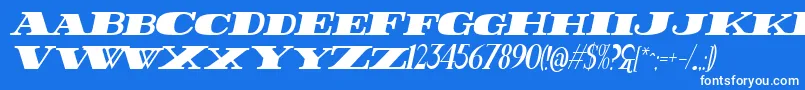 fuente FatestHighItalic – Fuentes Blancas Sobre Fondo Azul