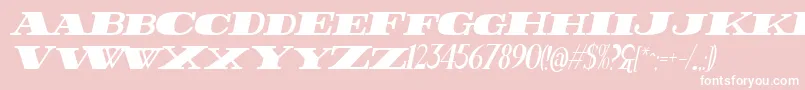 FatestHighItalic-Schriftart – Weiße Schriften auf rosa Hintergrund