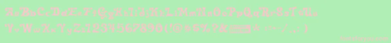 Deltahey Font – Pink Fonts on Green Background