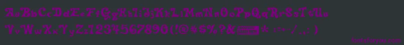 フォントDeltahey – 黒い背景に紫のフォント