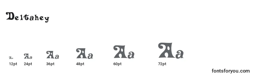 Размеры шрифта Deltahey