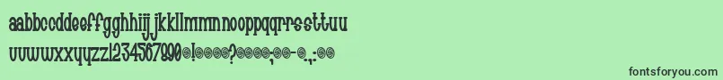 フォントChachie – 緑の背景に黒い文字