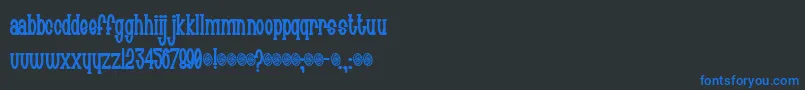 Chachie-Schriftart – Blaue Schriften auf schwarzem Hintergrund