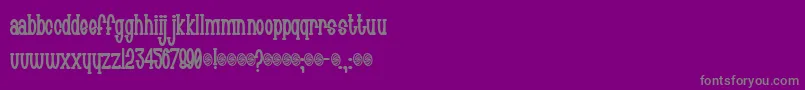 フォントChachie – 紫の背景に灰色の文字