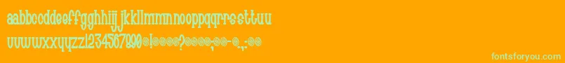 Chachie Font – Green Fonts on Orange Background