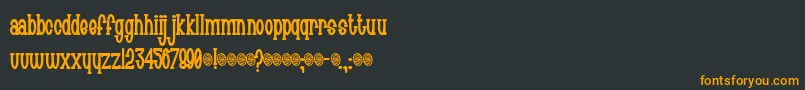 フォントChachie – 黒い背景にオレンジの文字