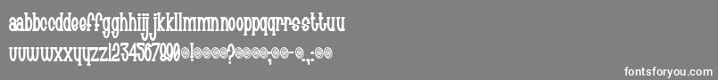 フォントChachie – 灰色の背景に白い文字