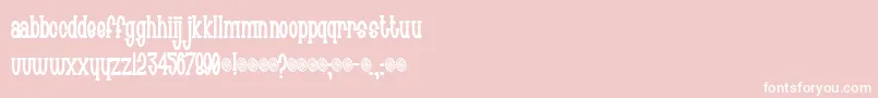 フォントChachie – ピンクの背景に白い文字