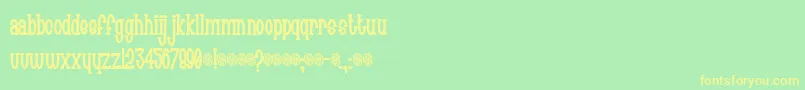 Chachie Font – Yellow Fonts on Green Background