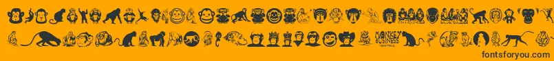 MonkeyBusiness Font – Black Fonts on Orange Background