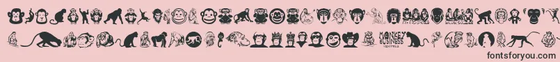 MonkeyBusiness Font – Black Fonts on Pink Background