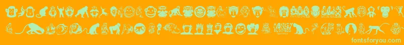 More about MonkeyBusiness Font MonkeyBusiness Font – Green Fonts on Orange Background