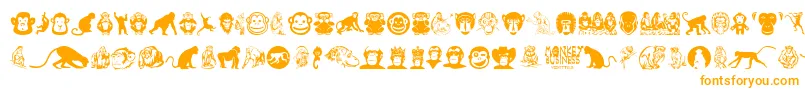 MonkeyBusiness Font – Orange Fonts on White Background