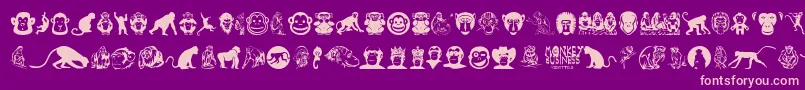 MonkeyBusiness Font – Pink Fonts on Purple Background