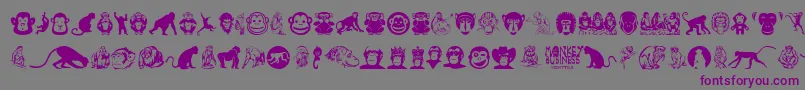 MonkeyBusiness Font – Purple Fonts on Gray Background