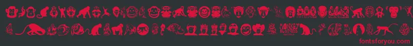 MonkeyBusiness Font – Red Fonts on Black Background