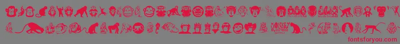 MonkeyBusiness Font – Red Fonts on Gray Background