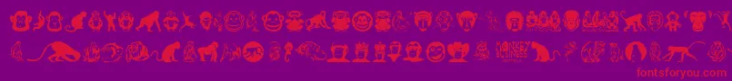 MonkeyBusiness Font – Red Fonts on Purple Background