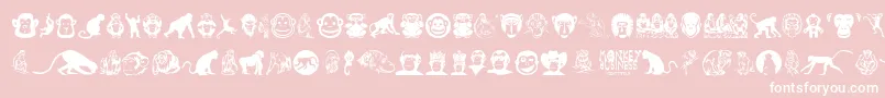 MonkeyBusiness Font – White Fonts on Pink Background