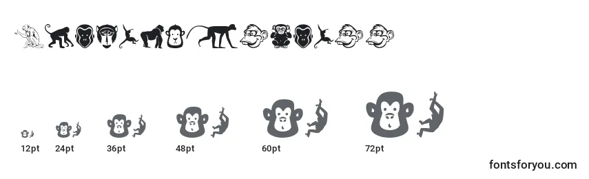 MonkeyBusiness-fontin koot