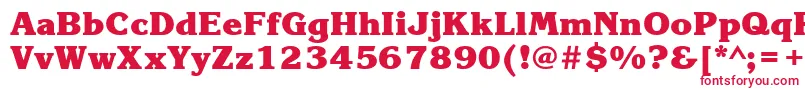 フォントKorinnablackettBold – 赤い文字