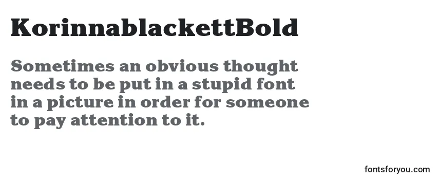 KorinnablackettBold Font