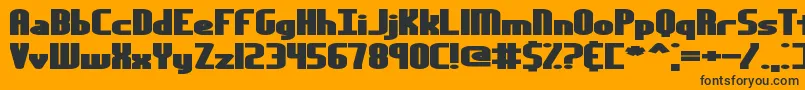 YesterdayBrk Font – Black Fonts on Orange Background