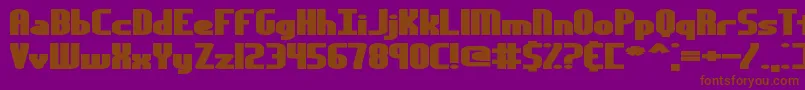 YesterdayBrk-Schriftart – Braune Schriften auf violettem Hintergrund