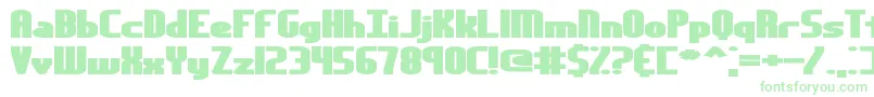 YesterdayBrk Font – Green Fonts on White Background