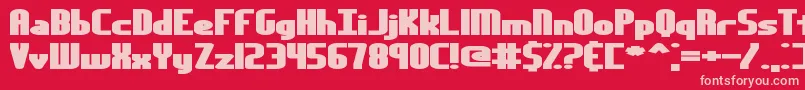 YesterdayBrk Font – Pink Fonts on Red Background