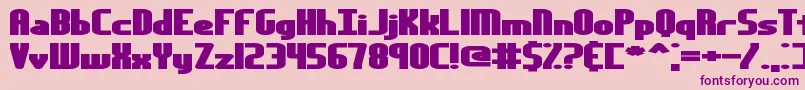 YesterdayBrk-Schriftart – Violette Schriften auf rosa Hintergrund
