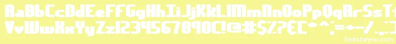 YesterdayBrk Font – White Fonts on Yellow Background