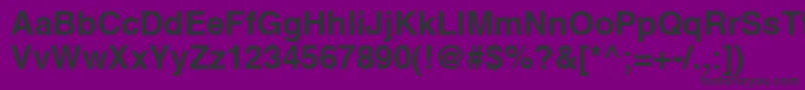 フォントAberden – 紫の背景に黒い文字