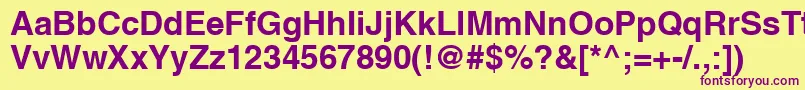 Aberden Font – Purple Fonts on Yellow Background