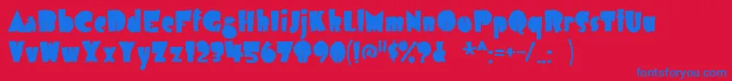 Airmoleantique Font – Blue Fonts on Red Background