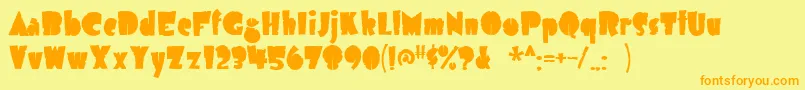 Airmoleantique Font – Orange Fonts on Yellow Background